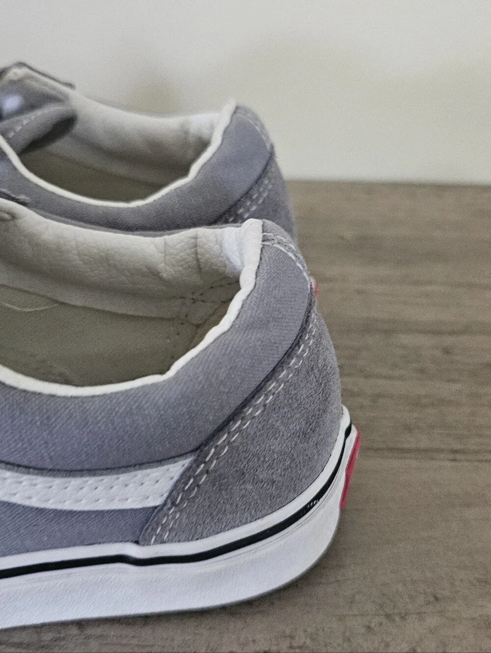 Vans Old Skool Shoe Pewter Grey Kids Size 3 Boy Girl